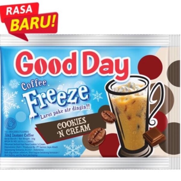 GOOD DAY FRZ COKIES 30G 5s