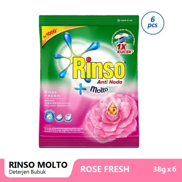 RINSO AN ROSE FRESH 40G 6s