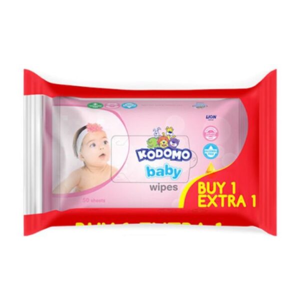 KODOMO WIPES PINK 50S